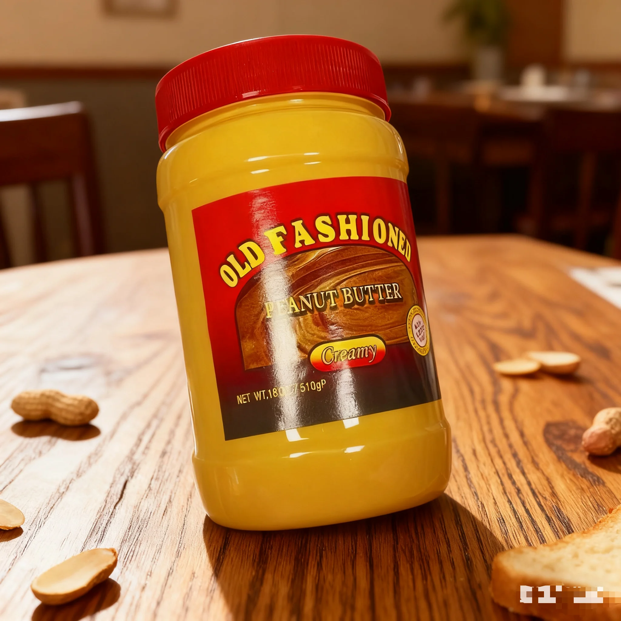 Vintage Peanut Butter Disguised Safe Stash Jar - Inside Empty, with Food-Grade Odor-Proof Bag & Hidden Compartment