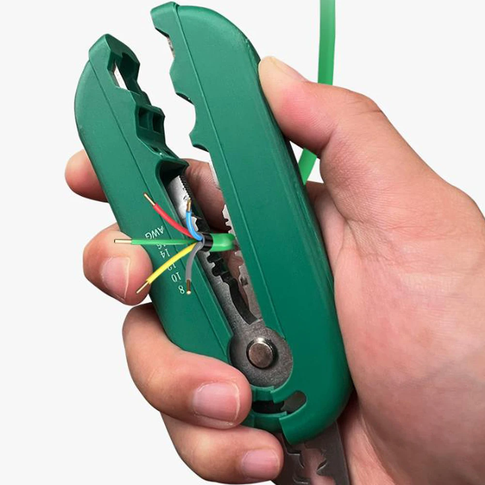 Ściągacz izolacji, obcinak do kabli, zaciskarka do kabli, narzędzie do elektryki, mini ręczny ściągacz izolacji, wielofunkcyjne szczypce do ściągania izolacji z kabli.
