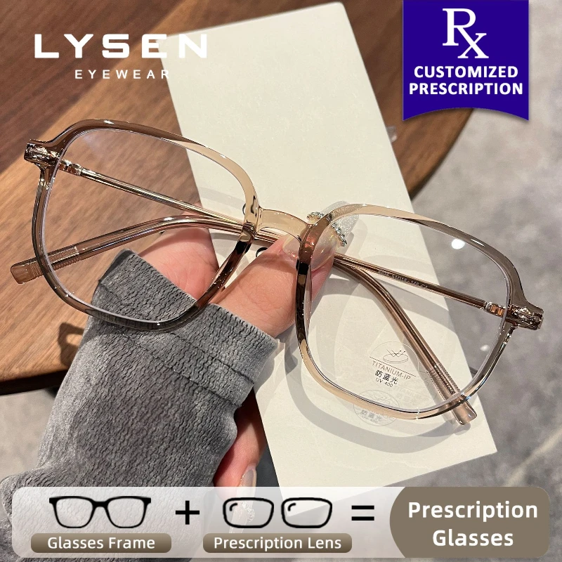 

LYSEN Trendy Square Women's Myopia Prescription Optical Eyeglasses Progressive Reading Glasses Anti Blue Light Computer Glasses