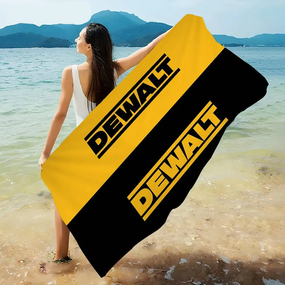 Power Brand D-Dewalt Microfiber Printed Beach Towel Mountain Climbing Yoga Beach Swimming Running Absorbent Soft Towel