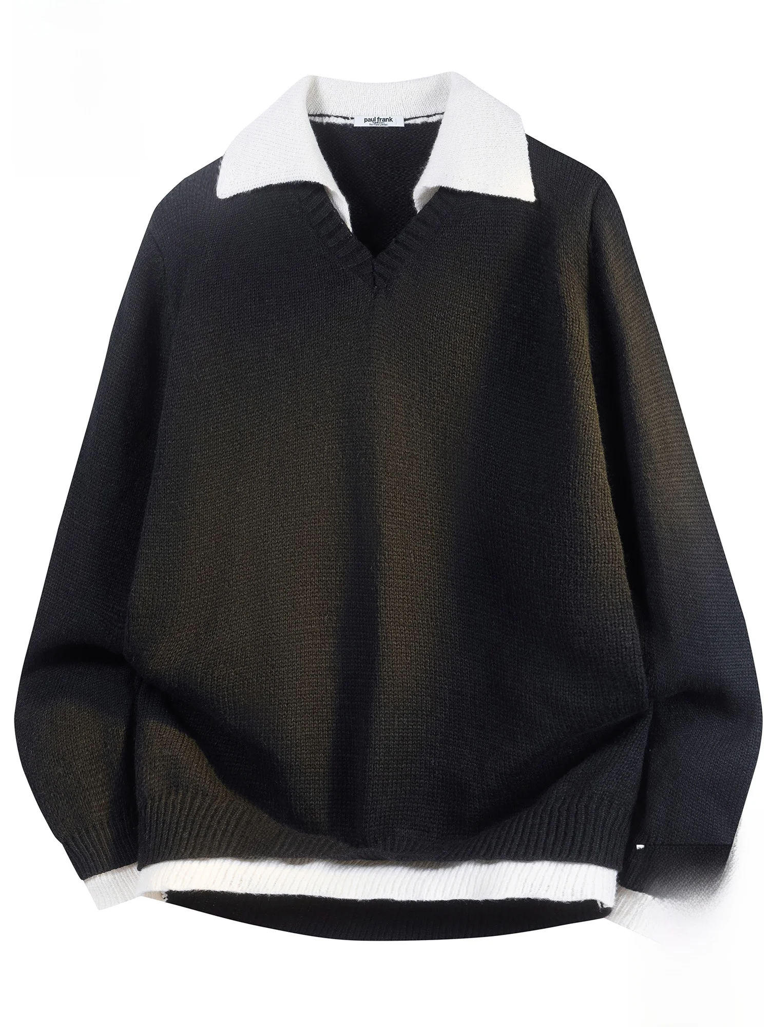 

Мужской зимний повседневный вязаный свитер Paul Frank: новый теплый комплект из двух предметов с дизайном Netie, из полиэфирного волокна, с длинными рукавами