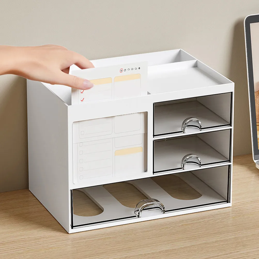 Desk Organizer Drawer Style Storage Box Desktop Multi-Function Organizer for Stationery Cosmetics Makeup Holder Storage