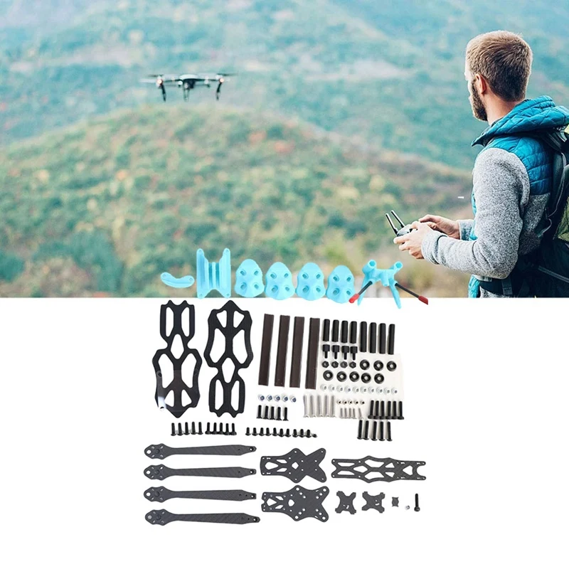 For APEX 7 Inch Carbon Fiber Quadcopter Frame+Print Kit 5.5Mm Arm For APEX FPV Freestyle RC Racing Drone Models Easy To Use