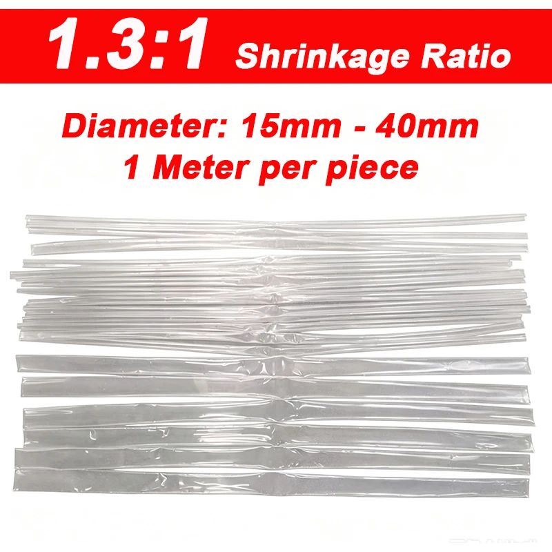 1.7:1/1.3:1/4:1 Ratio  PTFE/FEP  Transparent Heat Shrink Tube Shrinkage Dia.0.5mm ~ 40mm High Temperature Cable Shrink Film 1M