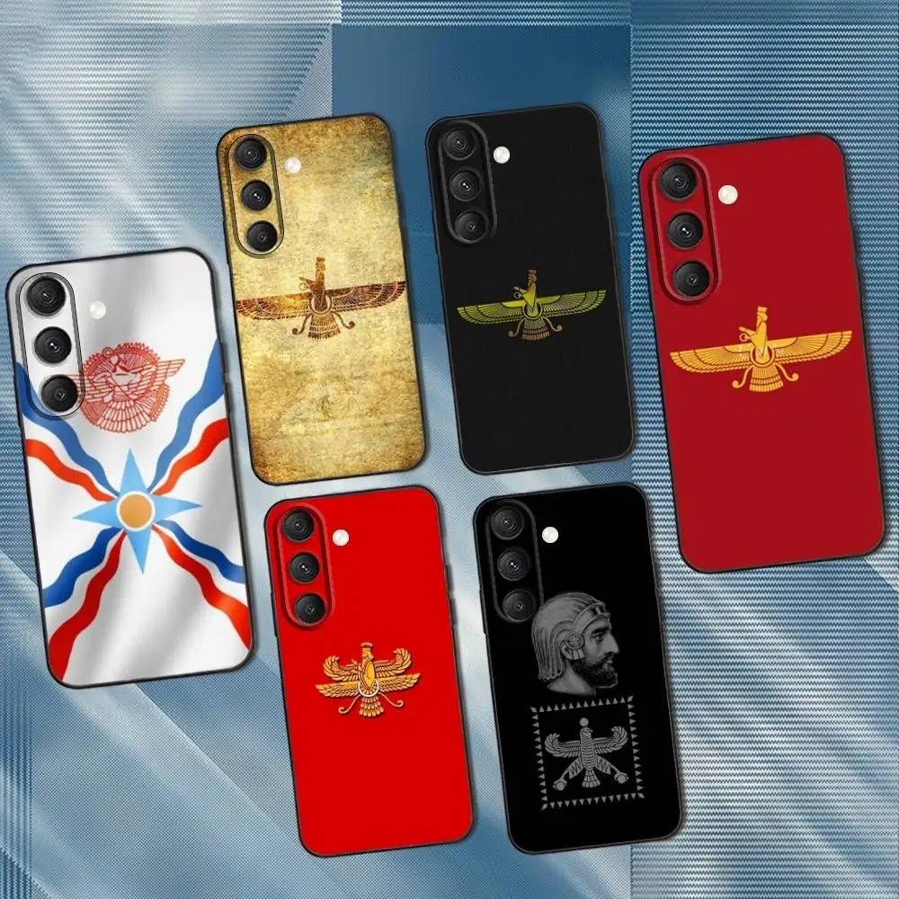 

The A-Assyrian f-flag-s Phone Case For Samsung S 25,S24,S23,S22,S21,S20,S10,Ultra,Plus,Lite,FE,Soft Silicone Black Cover