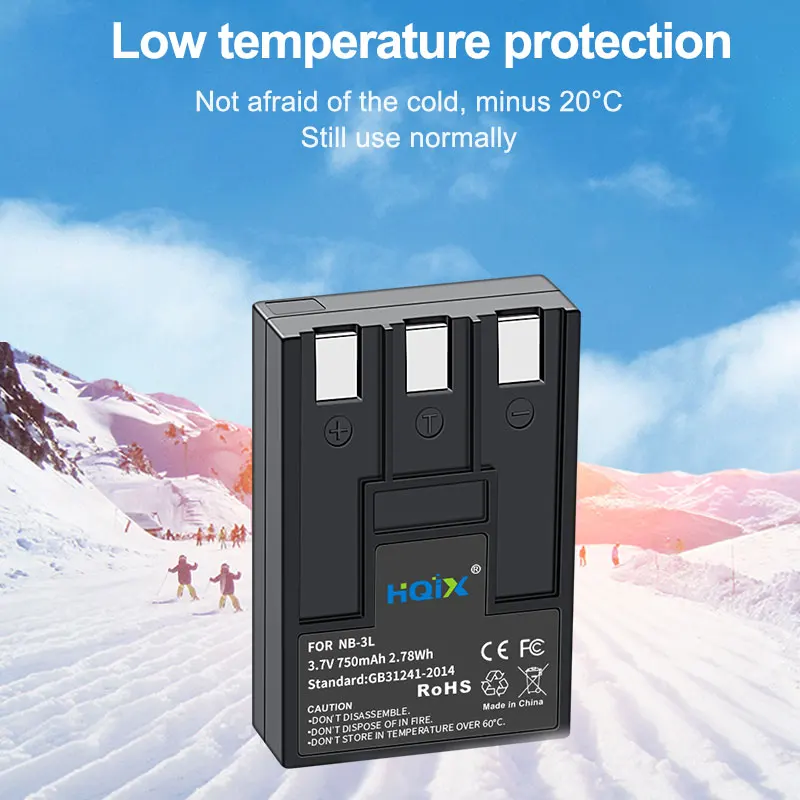 HQIX لكانون IXUS I5 750 ⅡS SD110 700 SD20 PC1060 PC1114 PC1169 IXY الرقمية L L2 30 كاميرا NB-3L شاحن بطارية