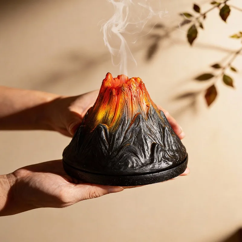 Volcanic Shape Resin Incense Burner Holiday Incense Burner Aromatherapy Burner Tower Incense Sandalwood Burner Ornament