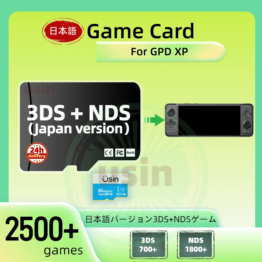 TF Game Card For GPD XP Plus Japan Version Retro Classic Games 3DS NDS Android Portable Memory SD 1Tb 2500+ GAMES