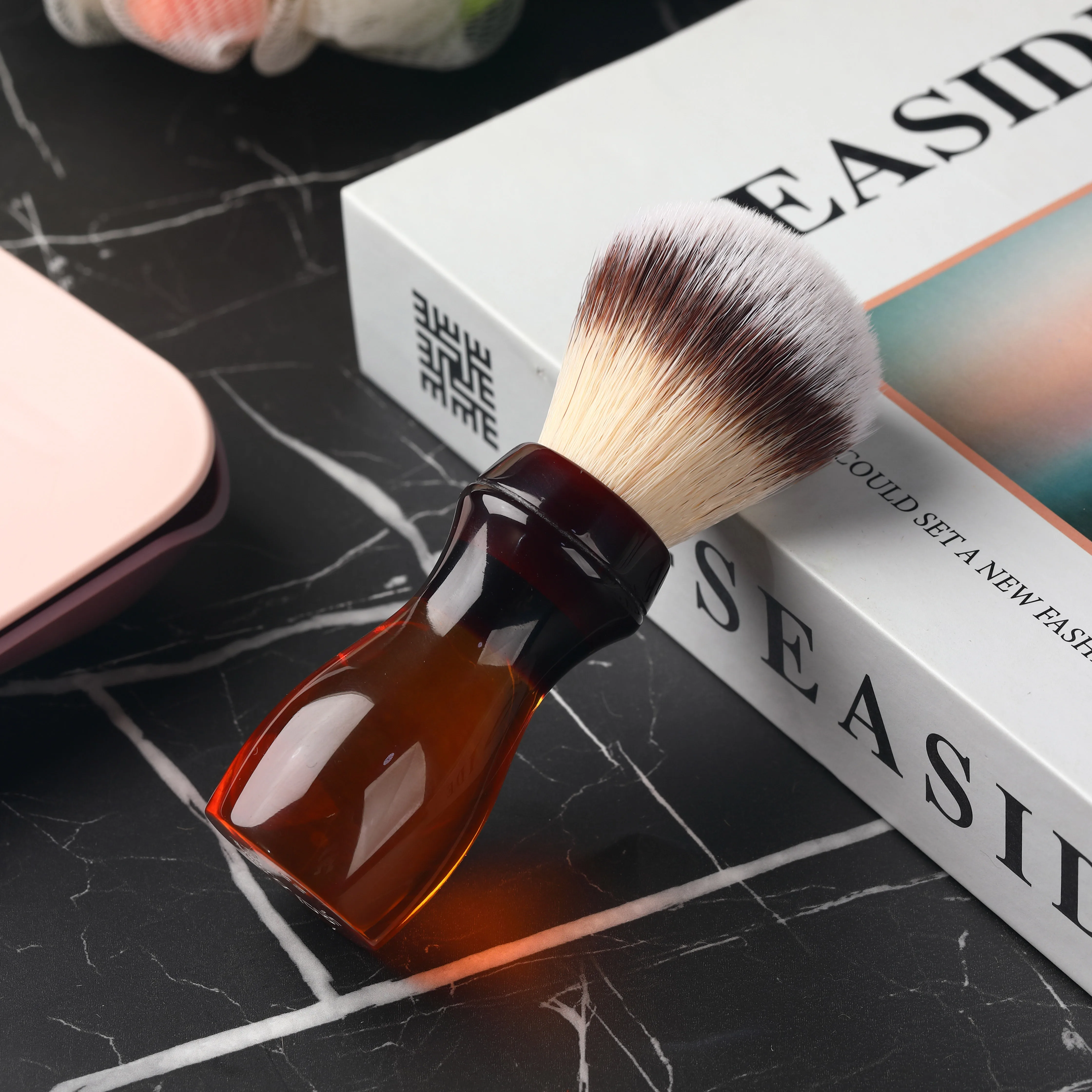 Pennello da barba per capelli sintetici Yaqi da 22 mm Cola