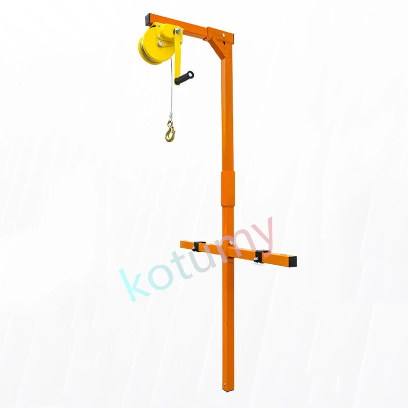 Self-Locking Folding Crane Manual Winch Air Conditioning 15/20m Lifting Tool Outside Installation Lifting Hoisting Tool