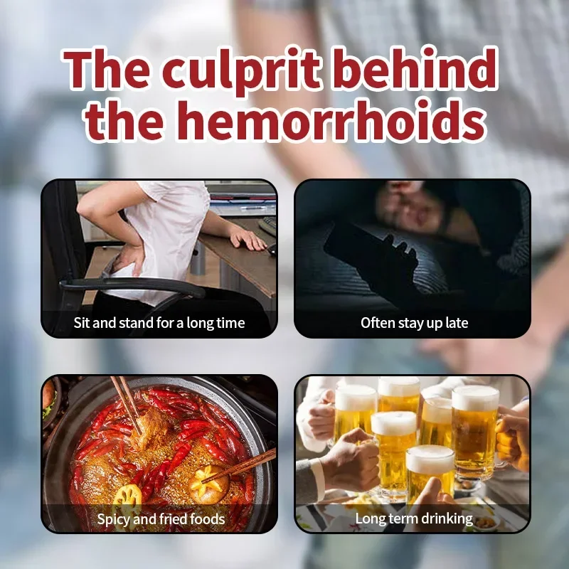 Hemorrhoids Treatment Patch Intemal External Hemorrhoid Removal Piles Plaster Anal Fissure Pain Swell Bleed Hua Tuo Medicine