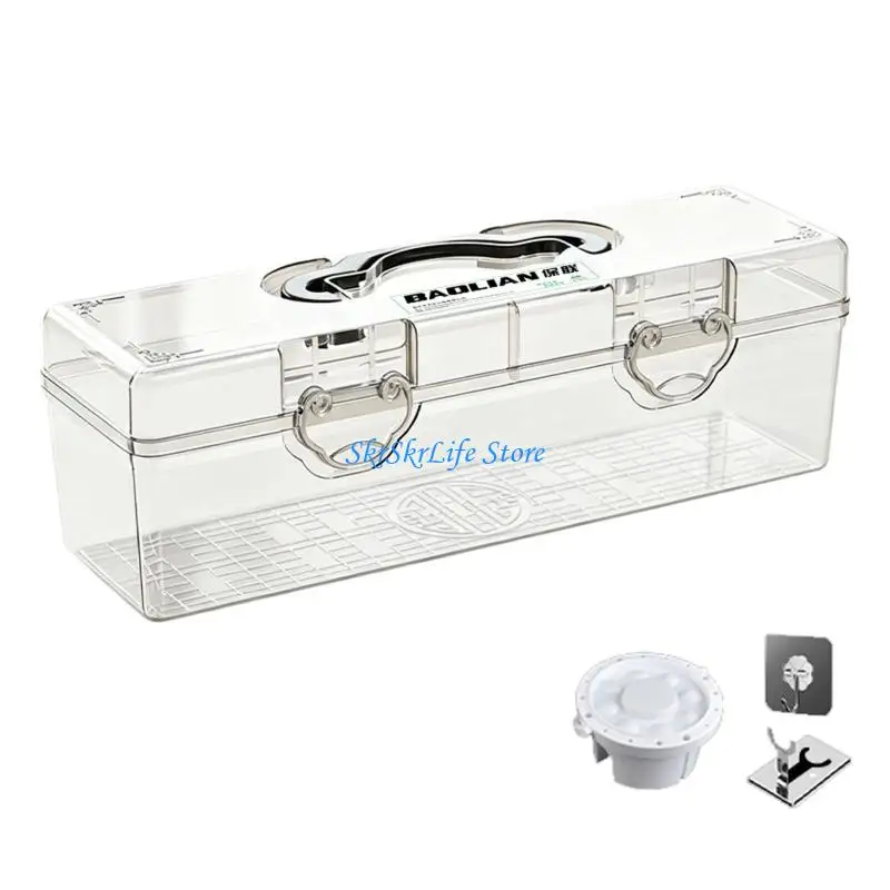 E65E Transparent Art Tool Box Writing Tool Storage Container Accessories