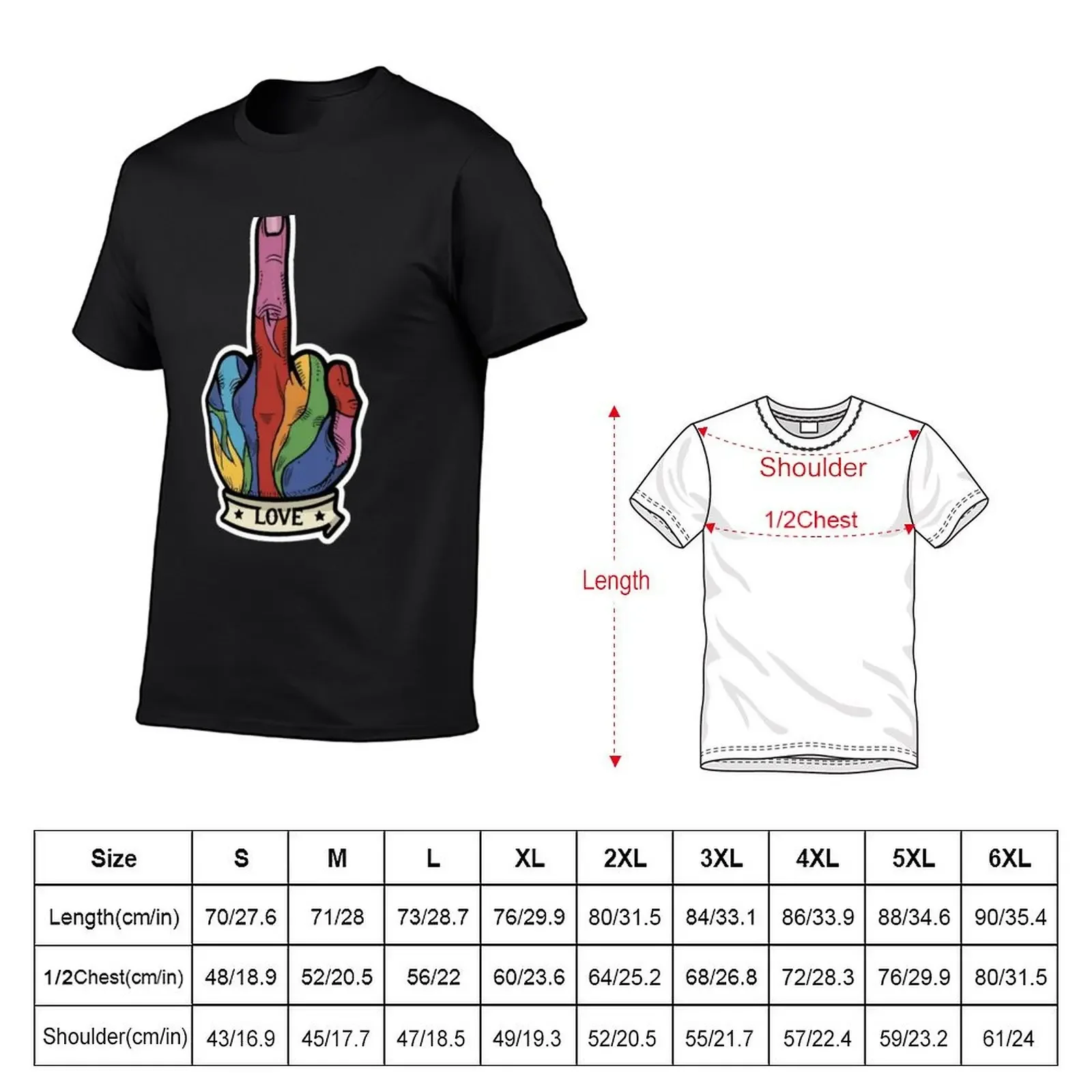 Love Hippie Sabotage Trippy Finger Colorful Humor Popart Pothead Style T-Shirt blanks plus size clothes t shirt men