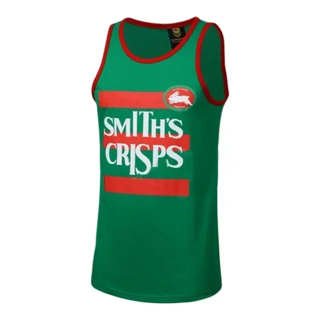 

South Sydney Rabbitohs Retro Training Singlet Rugby Jersey size S--3XL (Custom name and number )