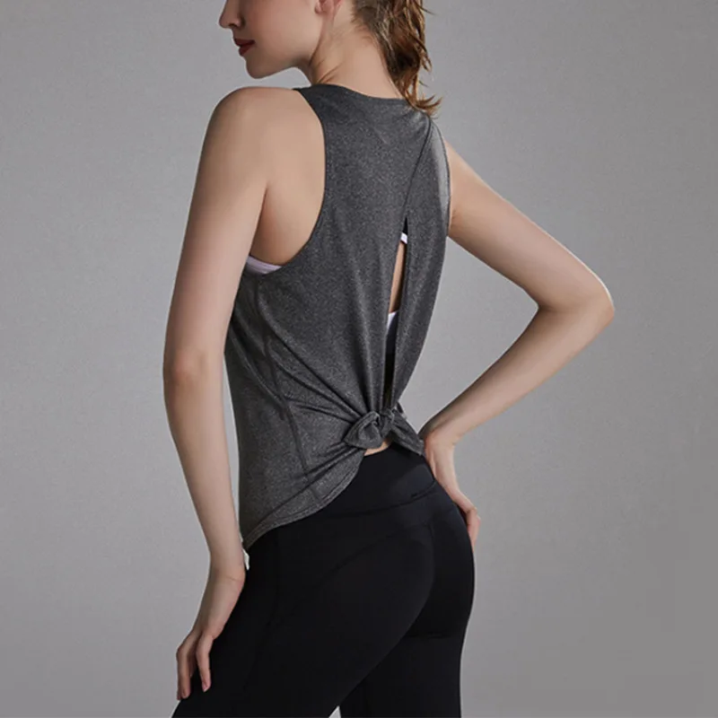 Sports Vest Women Quick-drying Running Bodysuit Sleeveless Yoga Clothes Beautiful Back and Outerwear Blouse Loose and Slim view 4