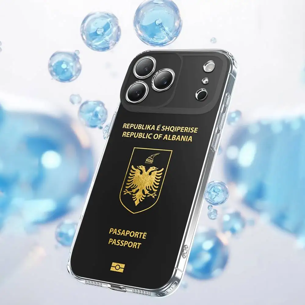 Albania Italy Turkey Sandzak Lebanon Morocco Passport Phone Case For iPhone 17,16,15,14,13,12,11,Plus,Pro,Max,Plus,E,Air,Mini