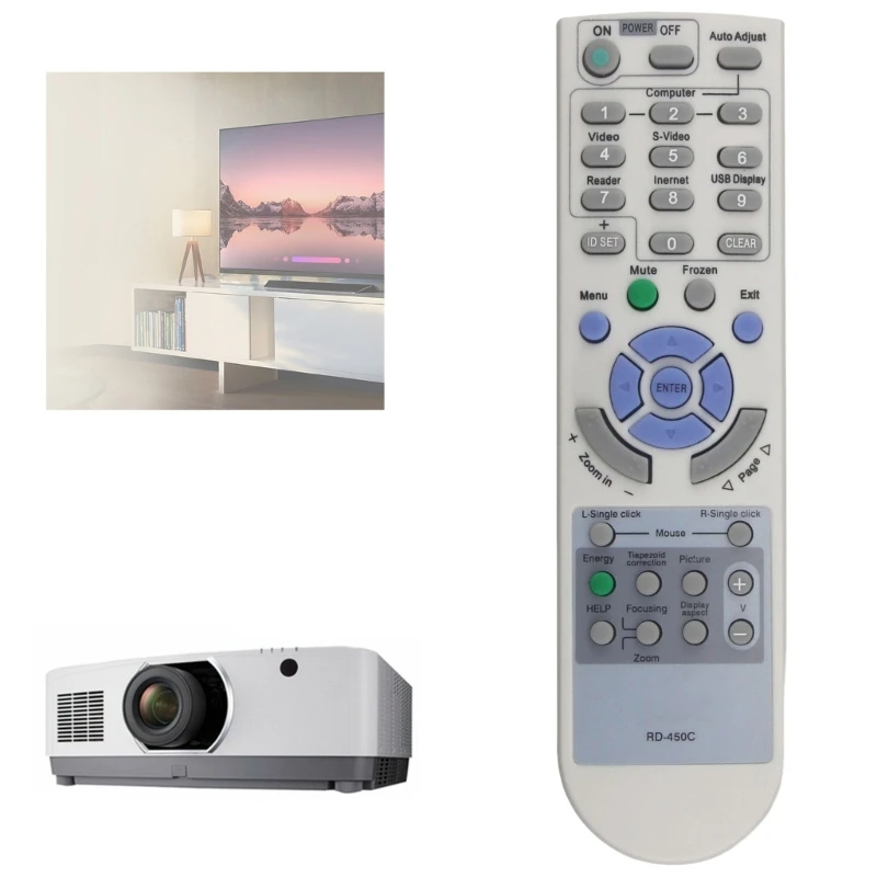 Remote Control for NEC Projector Rd-450c Rd-448e Np-v260+ v230+ Projector Remote Controllers Wear-resisting Controllers