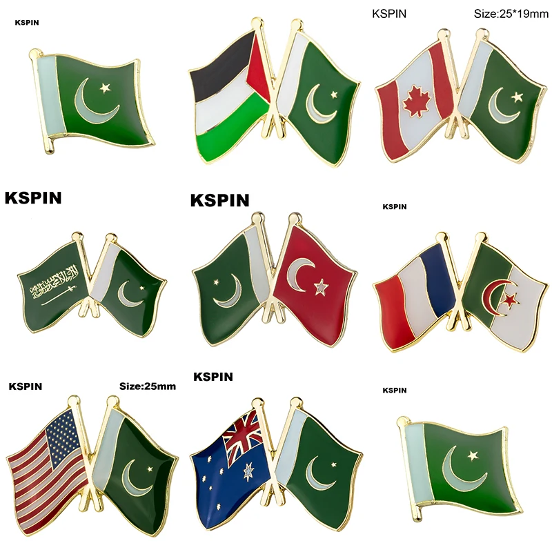 

10pcs a lot Pakistan Flag Laple Pin Badge Brooch