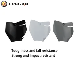 LING QI Motorcycle Front Number Plate Fender Cover Plastic Fairing Kit For China KT50 KT 50 Mini Dirt Pit Bike SENIOR JUNIOR
