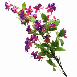 One Silk Forsythia Viridissima Lindl Flower with Long Stem Artificial Plant Golden Bell Tree Branch