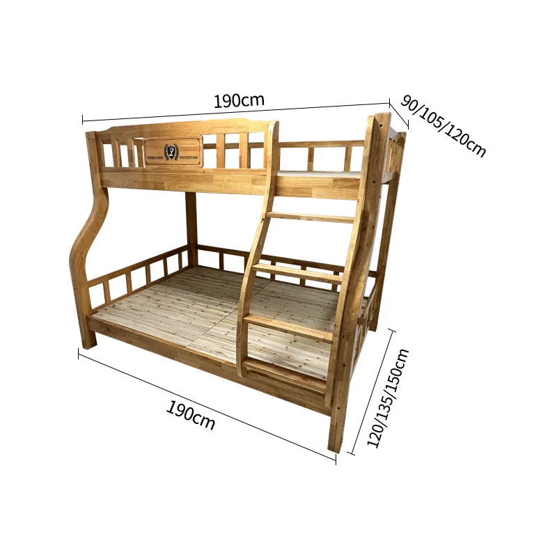 

Children's solid wood bunk bed, staff and student dormitory bunk combination high and low bed mother and child bed