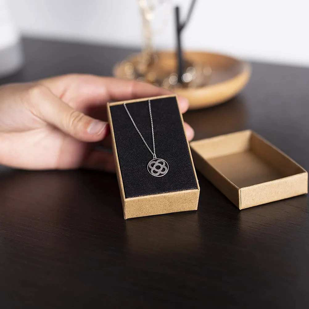 

24Pcs Retro Kraft Paper Jewelry Boxes Small Gift Packaging Boxes Jewelry Storage Case for Rings Necklaces Earrings