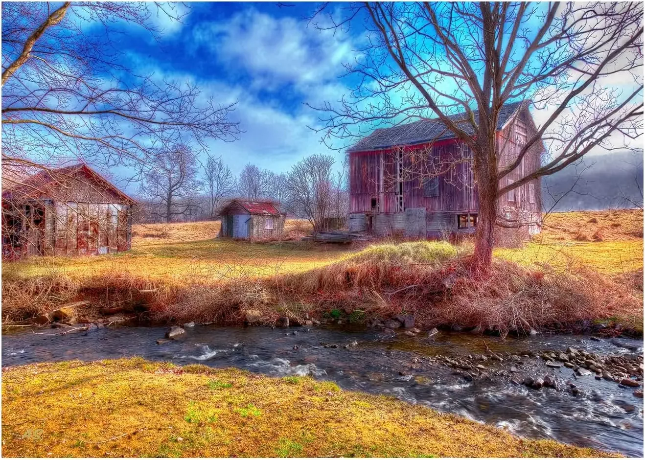 

Wooden Puzzle 1000/300/120 Piece for Adults Old Barn Jigsaw Puzzle Bedroom Gameroom Livingroom Home Decor Birthday Party Gift