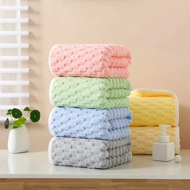 

2-Pcs Nordic Style Bath Towel Set - Ultra Soft Thick Absorbent Bathroom Towels, Premium Home Textile for Daily Use & Hotel