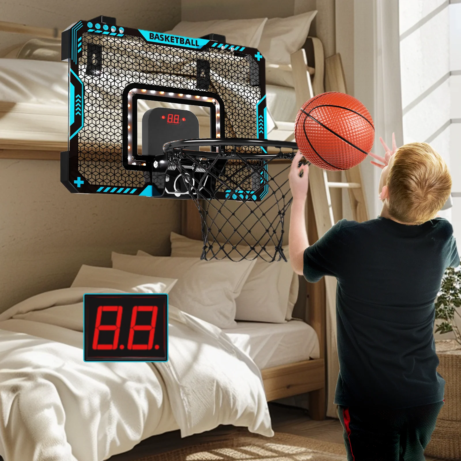 Basketball frame shooting wall mounted non perforated children\'s small basketball frame indoor and outdoor children\'s shooting m