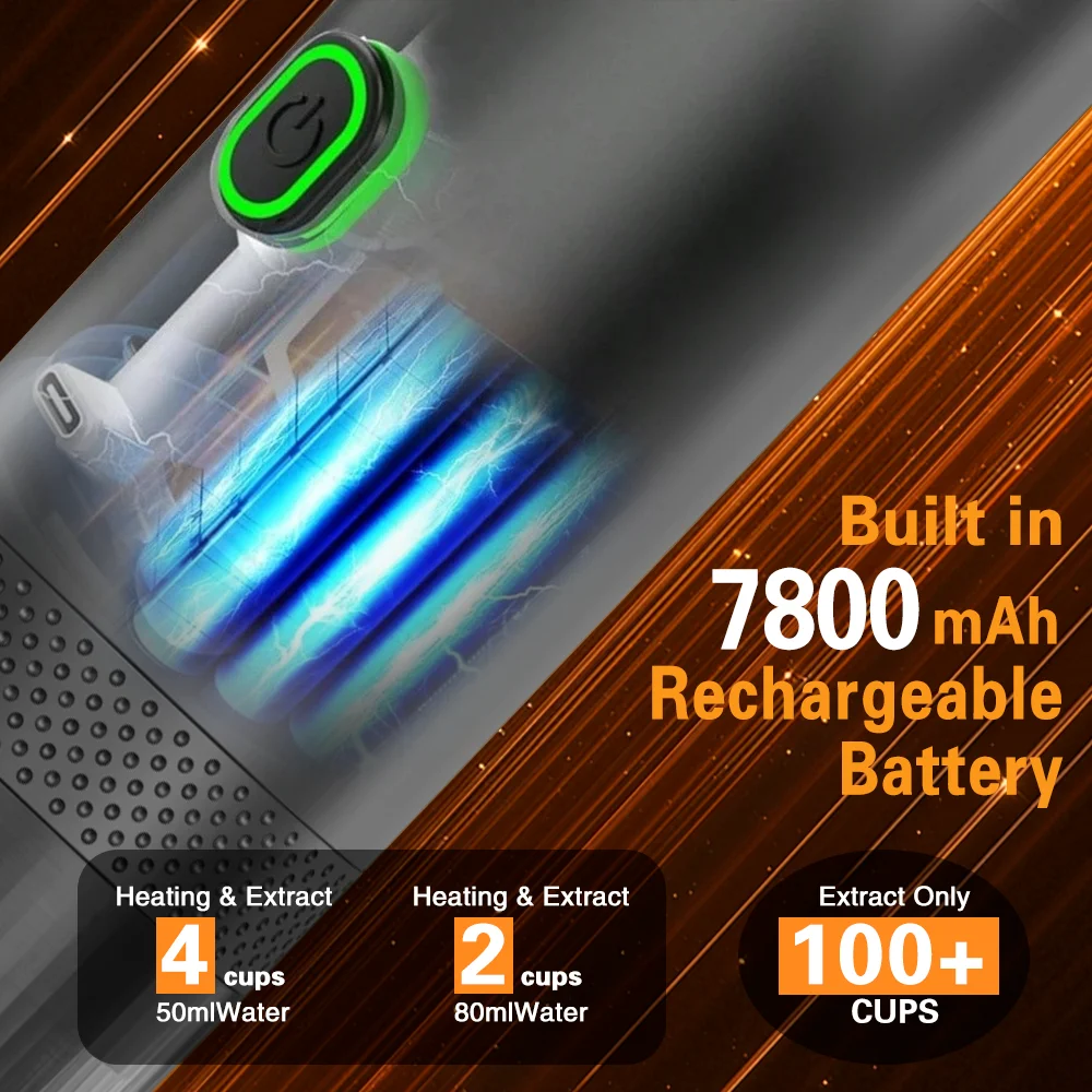 ماكينة إسبريسو محمولة 3 في 1 من TINSOL، ماكينة صنع القهوة للسفر، استخلاص ذكي، تسخين لاسلكي