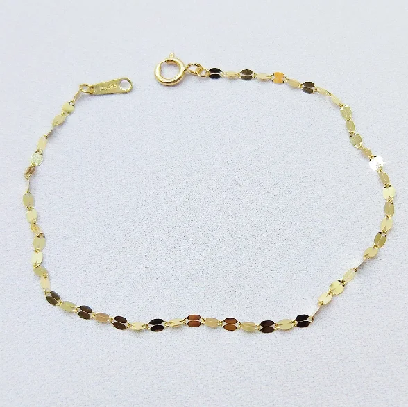 14k gold anklets for women 22+3cm  real gold 14k bracelets 17.5cm custom make jewelry
