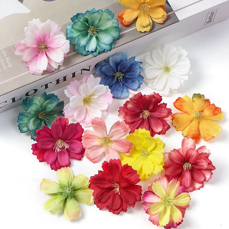 30Pcs Artificial Flowers Rose Head For Home Decor Marriage Wedding Decoration Fake Flowers DIY Craft Wreath Accessories
