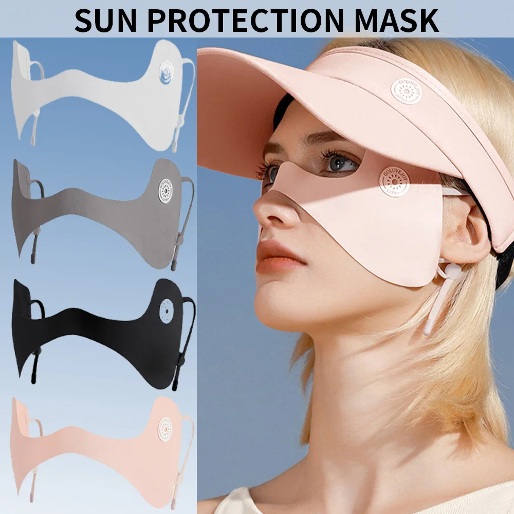 

Eye Protection Face Mask Outdoor Cycling Ice Silk Sun Mask Golf Travel Cooling Scarf 3D Butterfly Cut Sun Protection Wrap