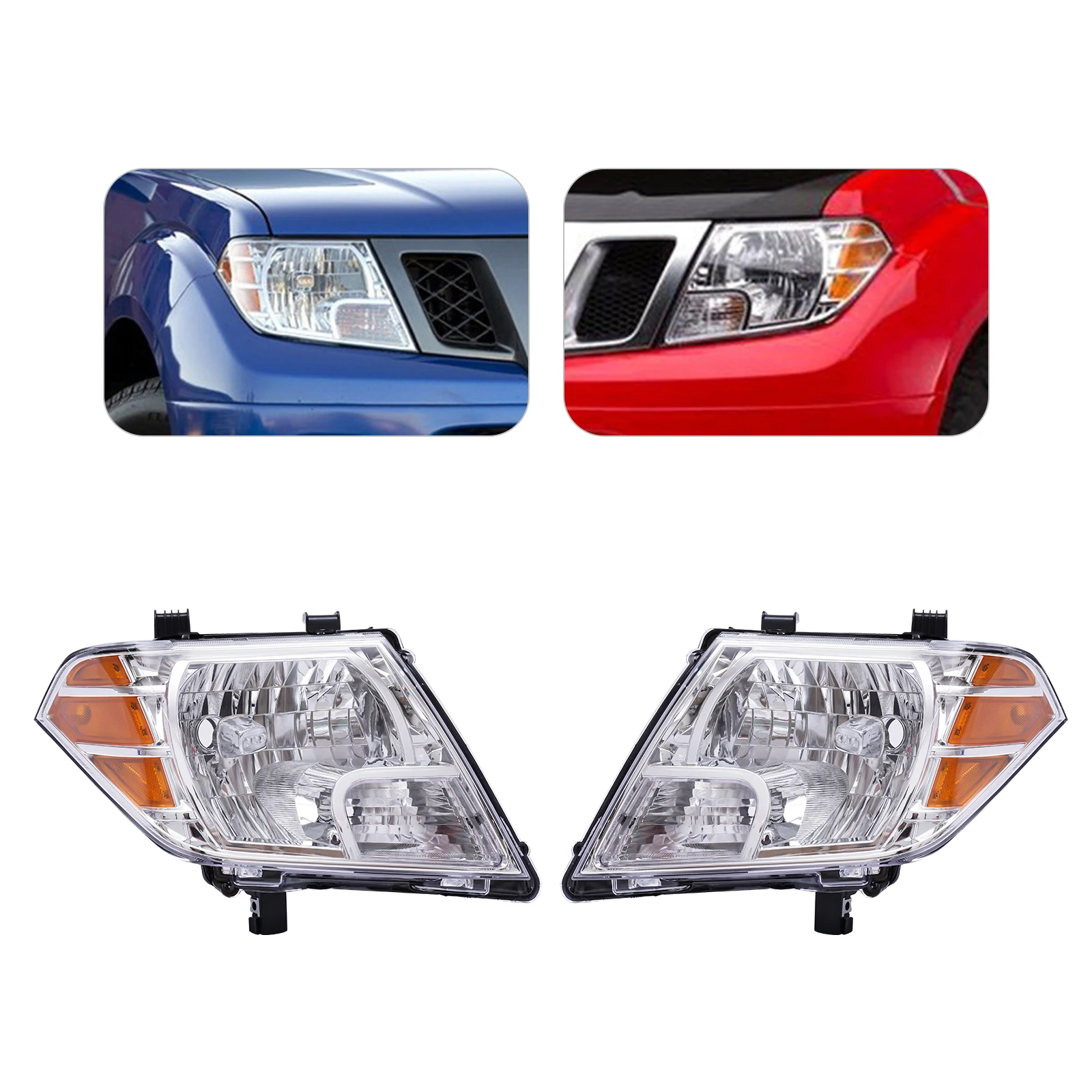 

Front Headlights Headlamps for 09-18 Nissan Frontier Pickup Truck, Left LH Driver or Right RH Paasenger