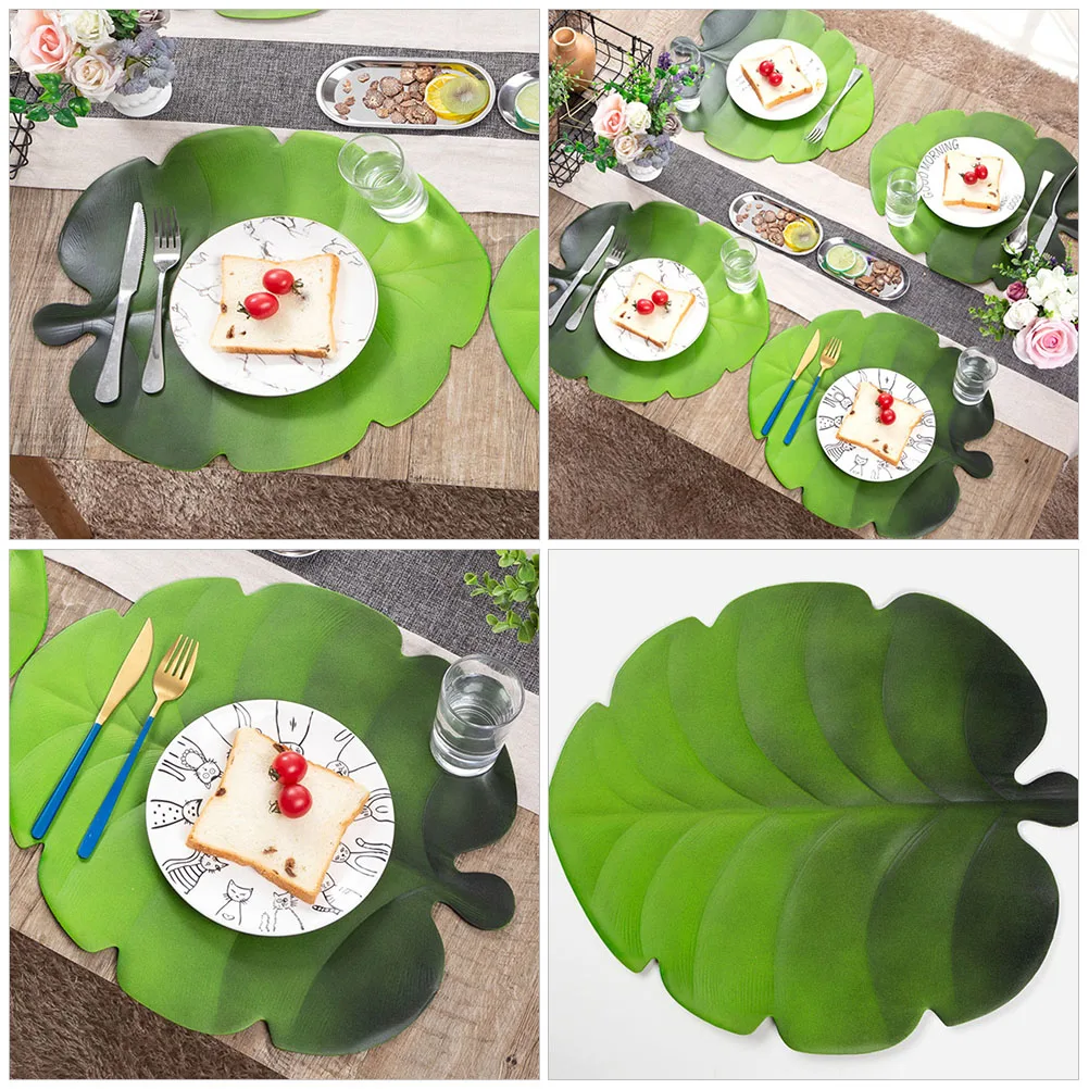 

Monstera Leaf Placemat Heat Resistant Table Mat For Dining Room Home Decor Eva Insulated Cup Coasters Hollow Design