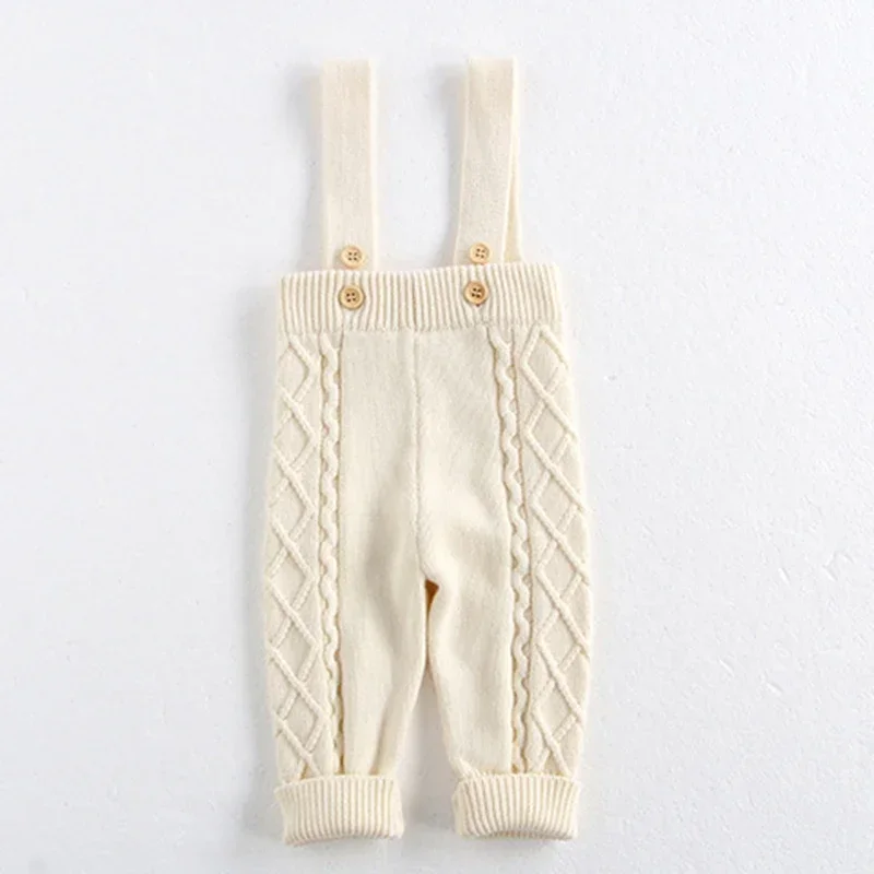 2025 New Autumn 0-3Yrs Children Knitted Clothes Suit Long Sleeved Knitted Pullover+Jumpsuit Newborn Baby Boys Girls Clothing Set