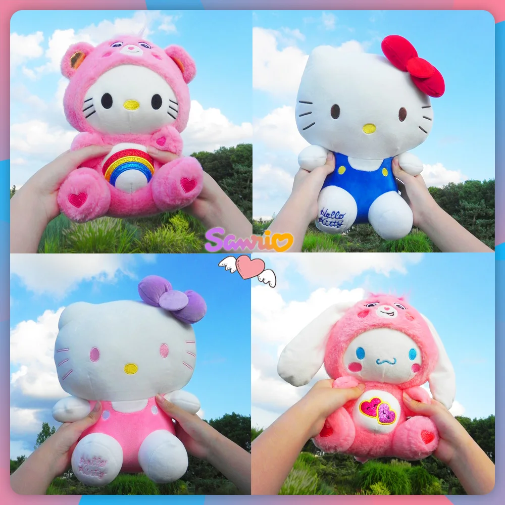 

30cm Sanrio Anime Plush Doll Kawaii Toy Hello Kitty peluches Toys Lovely Cute KT Cat Soft Stuffed Miniso Dolls Toy Xmas Gifts