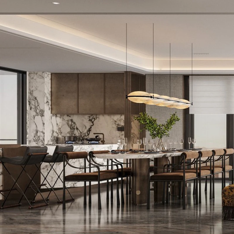 طاولة طعام خشبية حديثة وبسيطة قابلة للتخصيص للفندق والفيلا للمنزل لغرفة المعيشة الداخلية