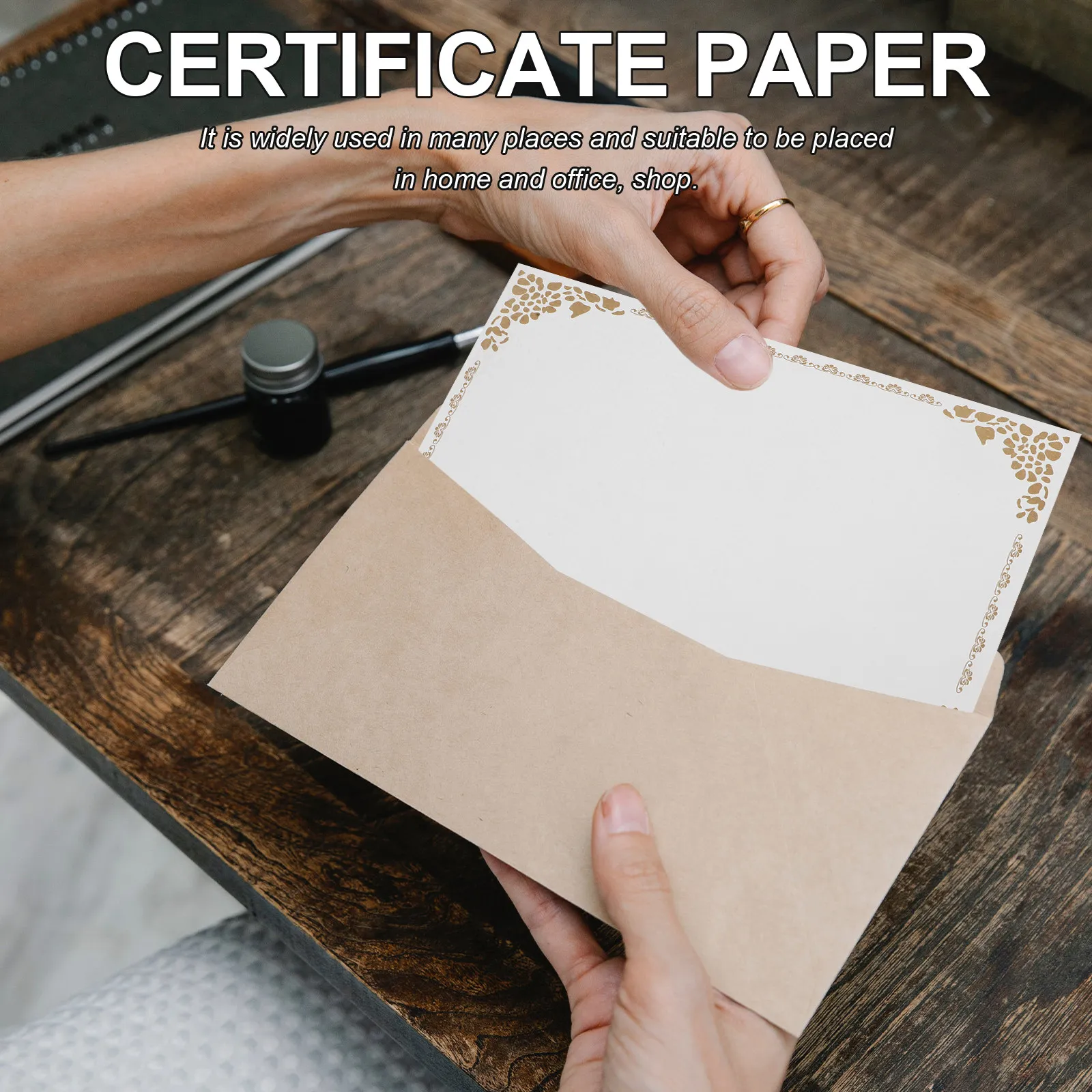 

10Pcs A4 Blank Certificate Paper Thick 200Gsm Writable Diploma Certificate Paper for School Business Award Certificates Printing