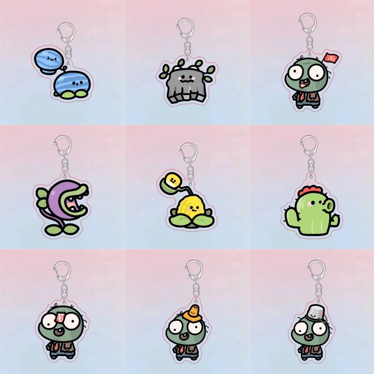 6 سنتيمتر لعبة معركة الخضار سلسلة مفاتيح مصنوعة من الأكريليك نموذج تأثيري شخصيات حلية اكسسوارات عيد الميلاد جمع الهدايا #1