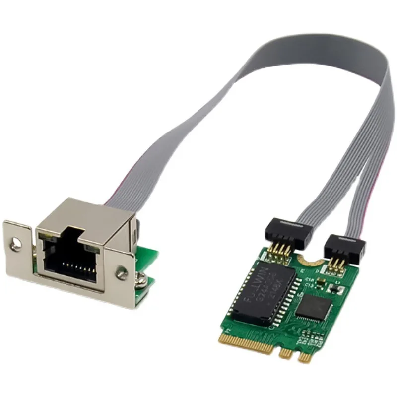 Mini PCIE Network Card M.2 A+E to RTL8111F Gigabit Ethernet Card Single Port RJ45 Ethernet Network Card