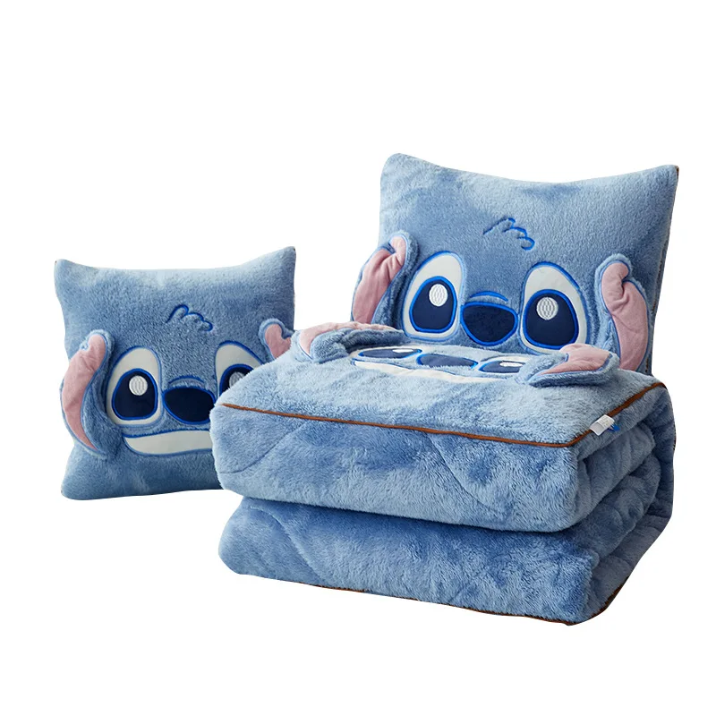 Miniso-Manta de almohada de punto Kawaii para niños, almohada de peluche de Anime, manta de siesta engrosada, regalo de vida, juguete para niñas, 2 en 1