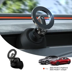 YZ For Tesla Model 3 Y/YL Highland Juniper Magnetic Car Phone Holder 360 Degree Rotation Metal Car Mount for All  Phones