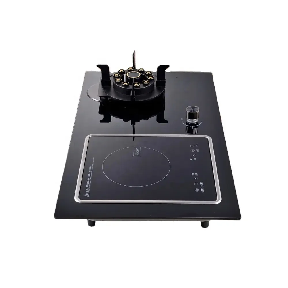 موقد محمول ثنائي الغرض 3kw طباخ التعريفي وموقد غاز 7KW موقد غاز طباخ علوي مع زجاج مقسى أسود