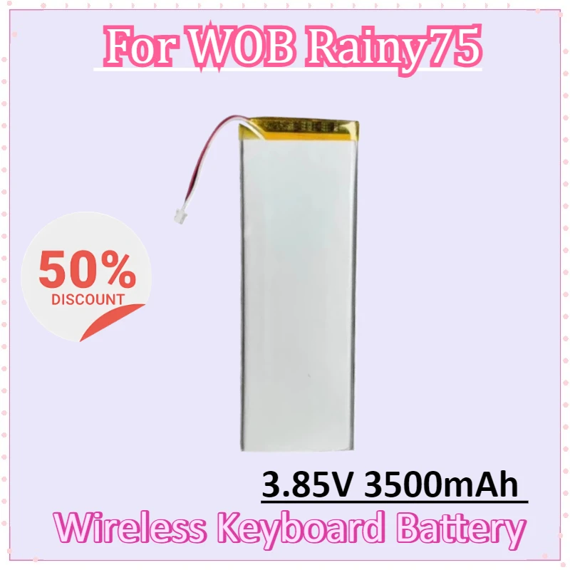 

New High Capacity 3.85V 3500mAh Battery for WOB Rainy75 Wireless Keyboard Lithium Battery