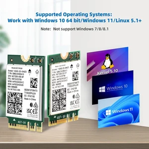 FENVI WiFi 6E Kartu AX210NGW 5374 Mbps Kartu Jaringan Nirkabel 2.4 G / 5G / 6GHz M. 2 untuk Bluetooth 5.3 802.11 AX untuk PC Laptop Menang 10/11 12 wifi m2 penjualan terbaik - №