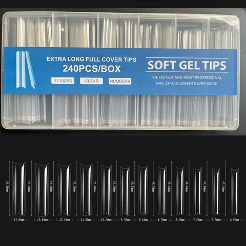 240 पीस XXL नकली नाखून सुपर लंबे बैलेरीना नाखून प्रेस ऑन नेल फुल कवर मैट जेल टिप्स नेल आर्ट अमेरिकन कैप्सूल नकली टिप्स 24 10 best sales पूर्ण कवर नाखून - №9