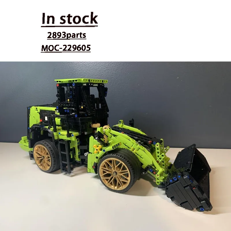 MOC-229605 Classic New Wheeled Bulldozer Building Block Model, 2893 Parts, Creative Birthday Toy Gift for Boys and Children