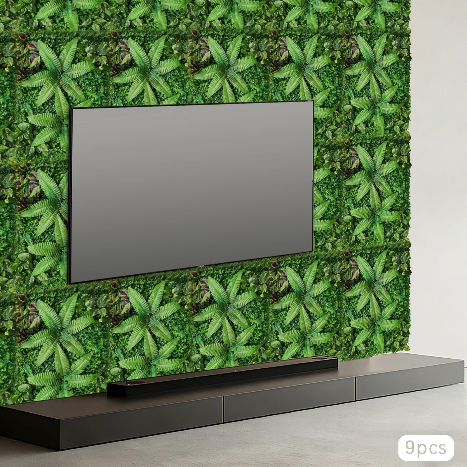 Artificial Plant Wall Panel Cuttable DIY Shape Hollow Water-permeable Grid Fake Greenery Wall Tile No Watering Trimming Required Simulated Plant Backdrop Sheet For Wedding Stage Shop