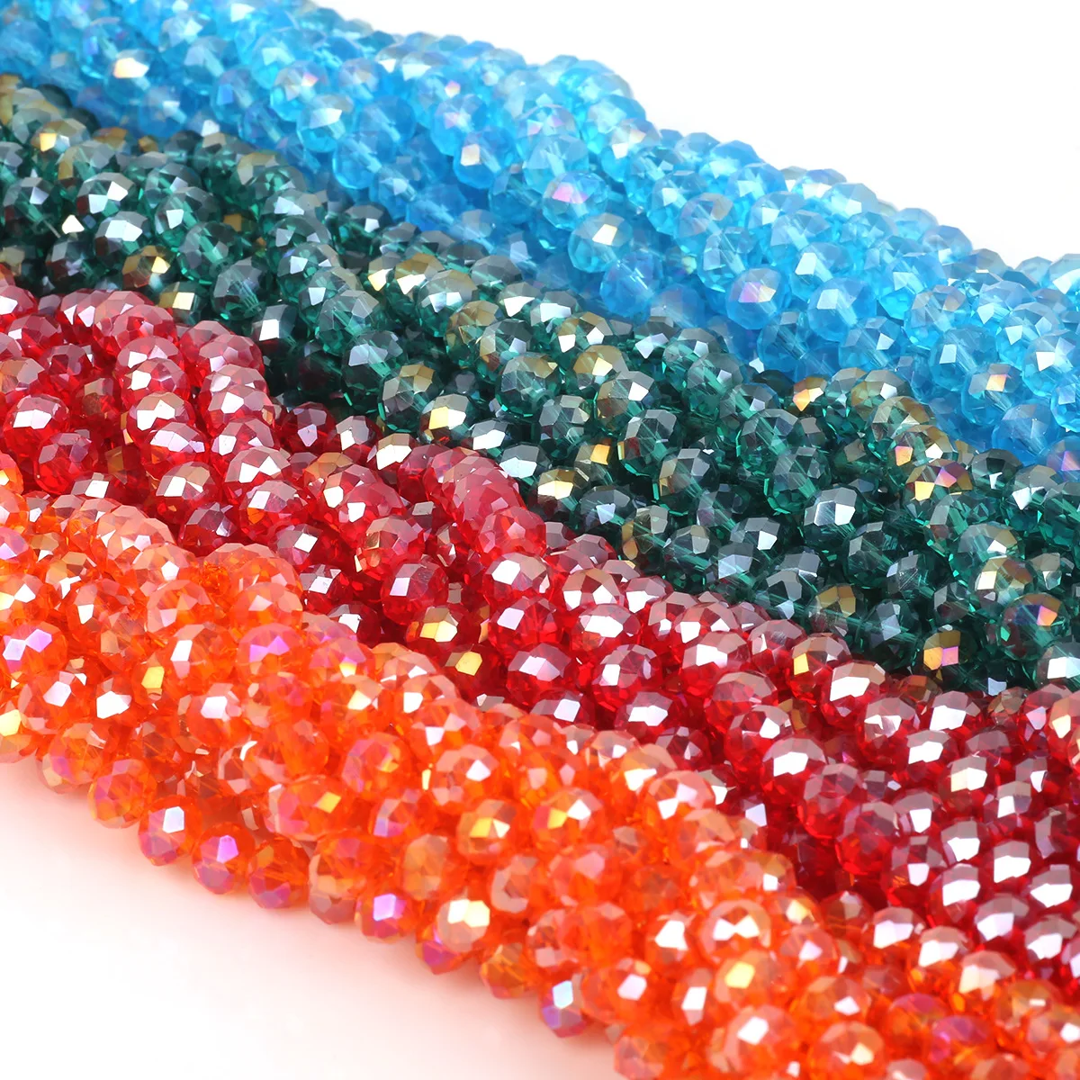 8mm Glass Beads Crystal Facet Beads Handmade Diy Bracelet Necklace Bracelet Jewelry Handmade Beads Accessories Wholesale